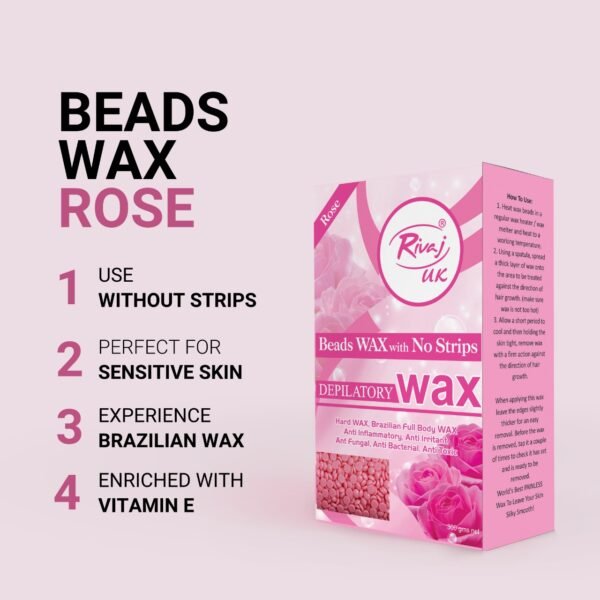 Rivaj UK Beads Wax (Rose) 150 gms