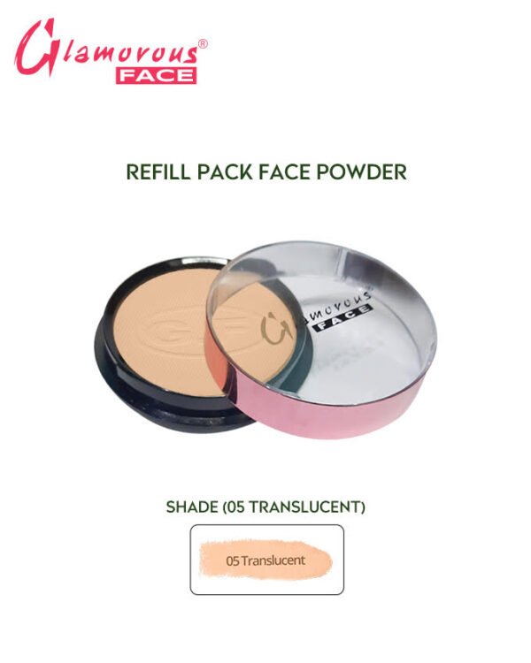 Glamorous Face Oil Free Refill Pack Face Powder - Shade 05 Translucent