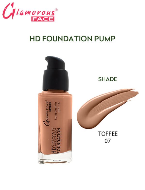 Glamorous Face HD Liquid Sweat Proof Foundation - Shade 07 Toffee