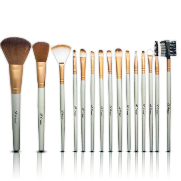 Glamorous Face 15 Piece Leather Professional Makeup Brush Set - Image 2