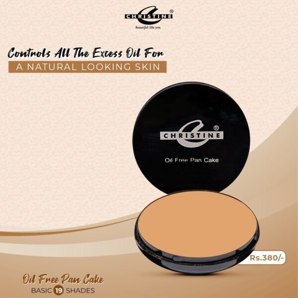 Christine Oil Free Pan Cake Make up Base Foundation - 19 Beautiful Shades