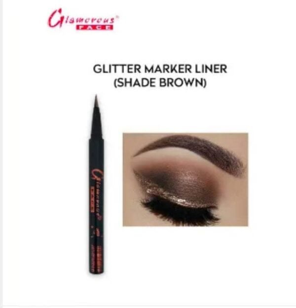 Glamorous Face New Glitter Marker Eyeliner – Shade Brown