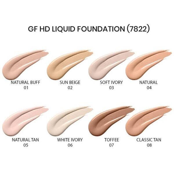 Glamorous Face HD Liquid Sweat Proof Foundation - Shade 02 Sun Beige - Image 2