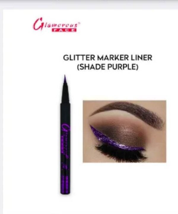 Glamorous Face New Glitter Marker Eyeliner – Shade Purple