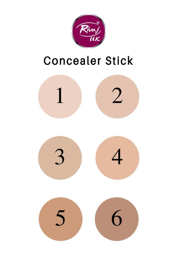 Rivaj UK HD Coverage Concealer Stick - 6 Beautiful Shades - Image 2