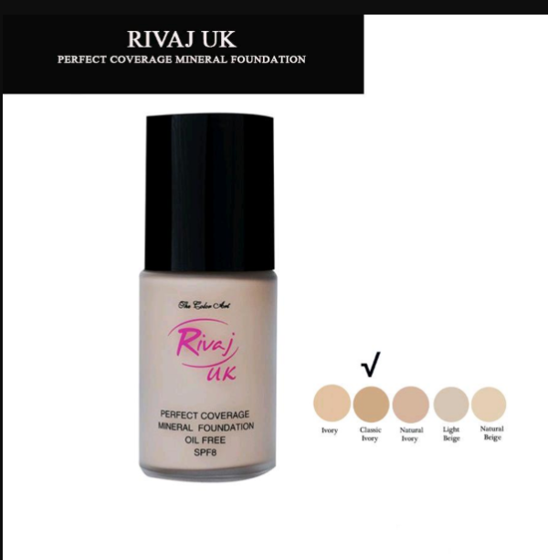 Rivaj UK Perfect Coverage Mineral Foundation - Shade Classic Ivory