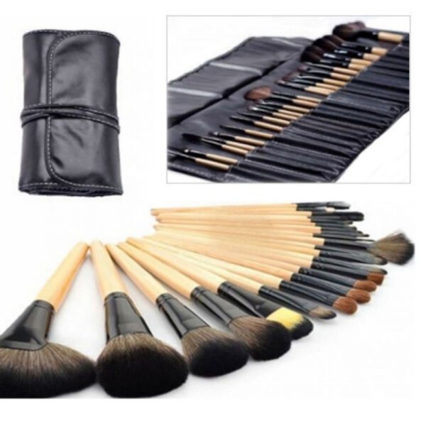 Glamorous Face New 24 Pieces Leather Professional Makeup Brush Set - Image 3