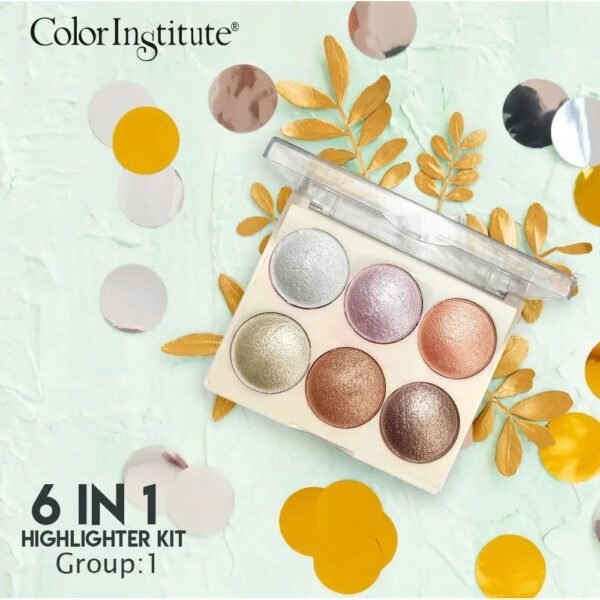 Color Institute 6 in 1 Highlighter + Blushon Kit - Group 01