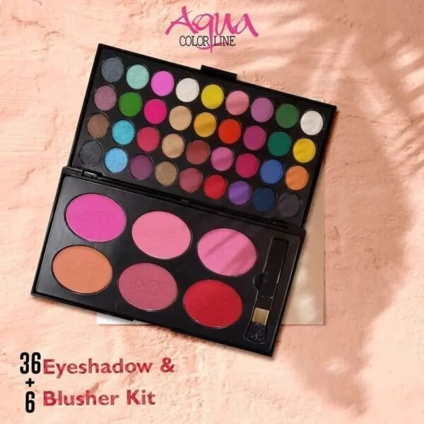 Aqua Color Line 36+6 Makhmali, Matte Touch Blush On and Eyeshadow Palette Kit