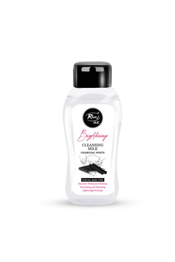 Rivaj UK Charcoal White Brightening Cleansing Milk - 100ml - Image 2