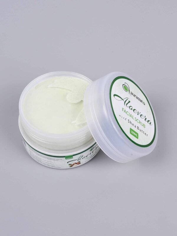 Auragano Aloe Vera Facial Scrub (with Shea Butter)- 100ml - Image 2