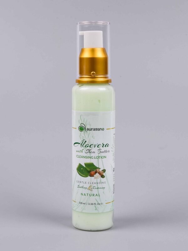 Auragano Aloe Vera Cleansing Lotion with Shea Butter - 100ml - Image 2