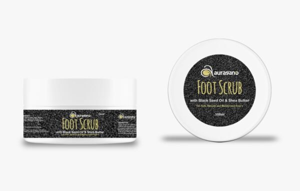 Auragano Foot Scrub with Black Seed Oil and Shea Butter - 100ml - Image 3