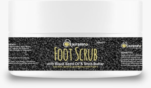 Auragano Foot Scrub with Black Seed Oil and Shea Butter - 100ml - Image 4