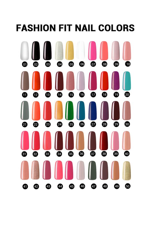 Rivaj UK Fashion Fit Nail Color (5ml) - 50 Beautiful Shades - Image 2