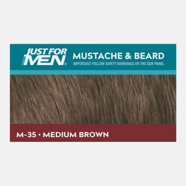 Just For Men - Mustache & Beard Color M-35 Medium Brown - Image 4