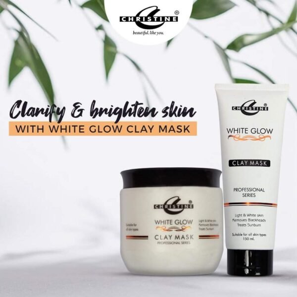 Christine White Glow Clay Mask 150ml Tube & 575ml Jar