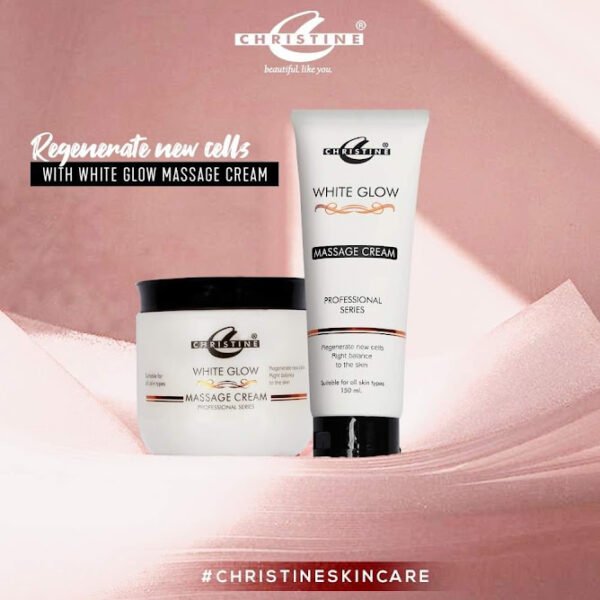 Christine White Glow Massage Cream 150ml Tube & 475ml Jar
