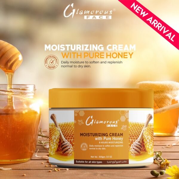 Glamorous Face Moisturizing with Pure Honey Cream Jar - 300gm