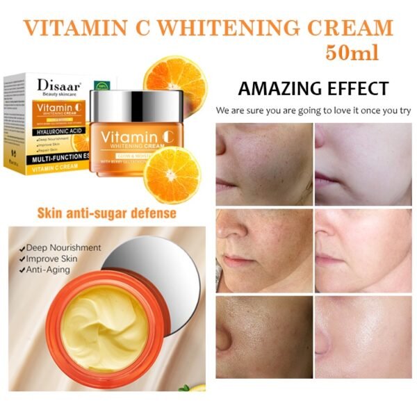 Disaar Vitamin C Whitening Cream with Hyaluronic Acid - 50ml - Image 3