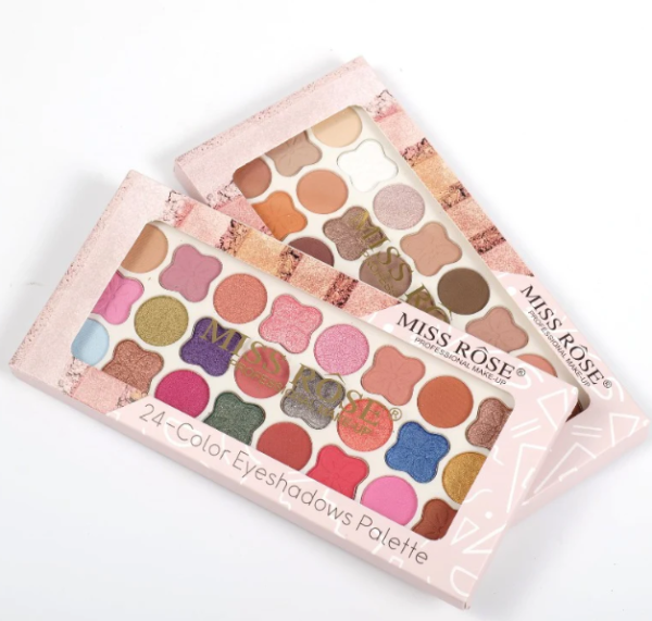 Miss Rose 24 Color Dreamy Dusk Eyeshadow Palette (A) - Image 3