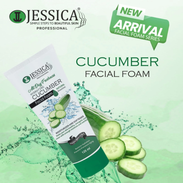 Jessica Cucumber Natural Bioactives Facial Foam Face Wash - 125ml