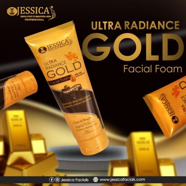 Jessica 24K Gold Ultra Radiance Facial Foam Face Wash - 125ml