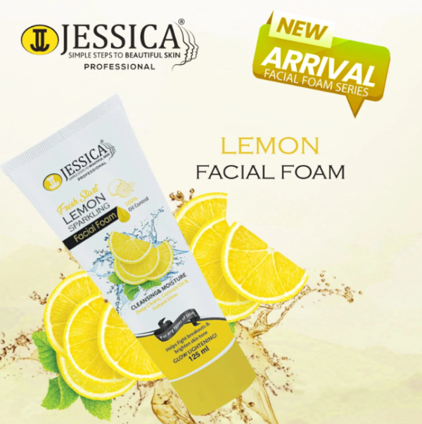 Jessica Lemon Sparkling Facial Foam Face Wash - 125ml - Image 2