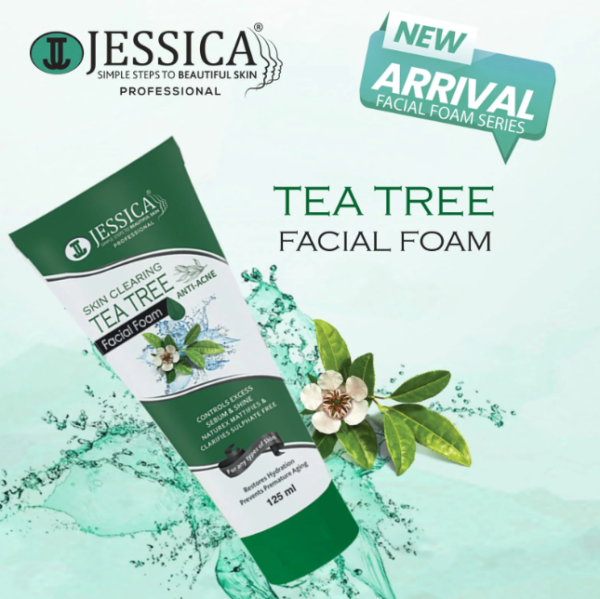 Jessica Tea Tree Anti Acne Facial Foam Face Wash - 125ml